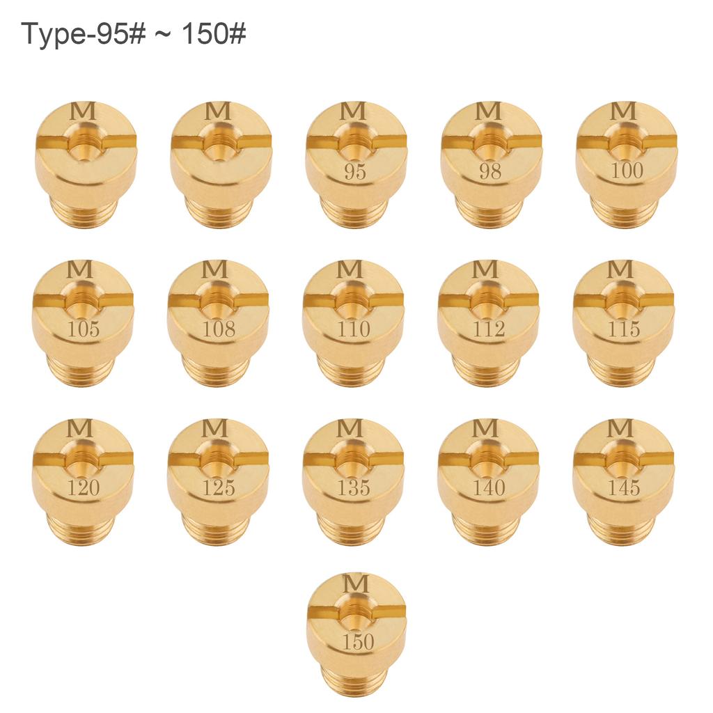 16pcs 5mm Carburetor Main Jet Kit Fit for Mikuni Vm22 Vm24 Vm26 / 125cc 150cc 200cc 250cc / Dirt Bike Pit Bike ATV
