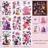 6/8/9 Sheets Halloween Window Clings Cute Ghost Pumpkin Bat Removable Self Adhesive For Home Party Glass Decor