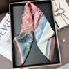 111% mulberry silk oil painting style European town silk silk scarf women's spring summer daily travel with versatile square scarf