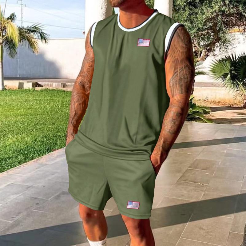 

Летние мужские топы на бретелях для бодибилдинга, быстросохнущая спортивная жилетка для фитнеса, баскетбольная рубашка без рукавов, брендовый жилет с принтом для фитнеса 3XL армия зеленый
