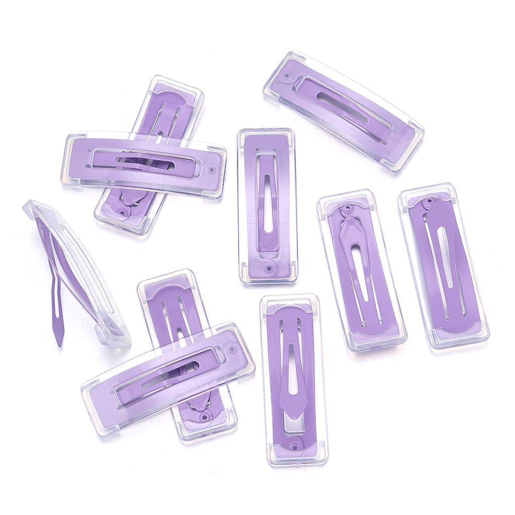 10Pcs Solid Color Hairpins BB Hair Clips Lovely Rectangle Girls Snap Clip Barrettes For Headwear Hair Style Wash Up Makeup Tools