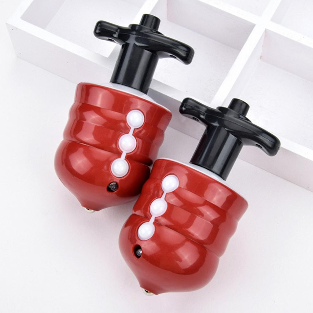 Electric Gyroscope Toy Colorful Lights Music Function Automatic Rotation Gyroscope for Kids Red