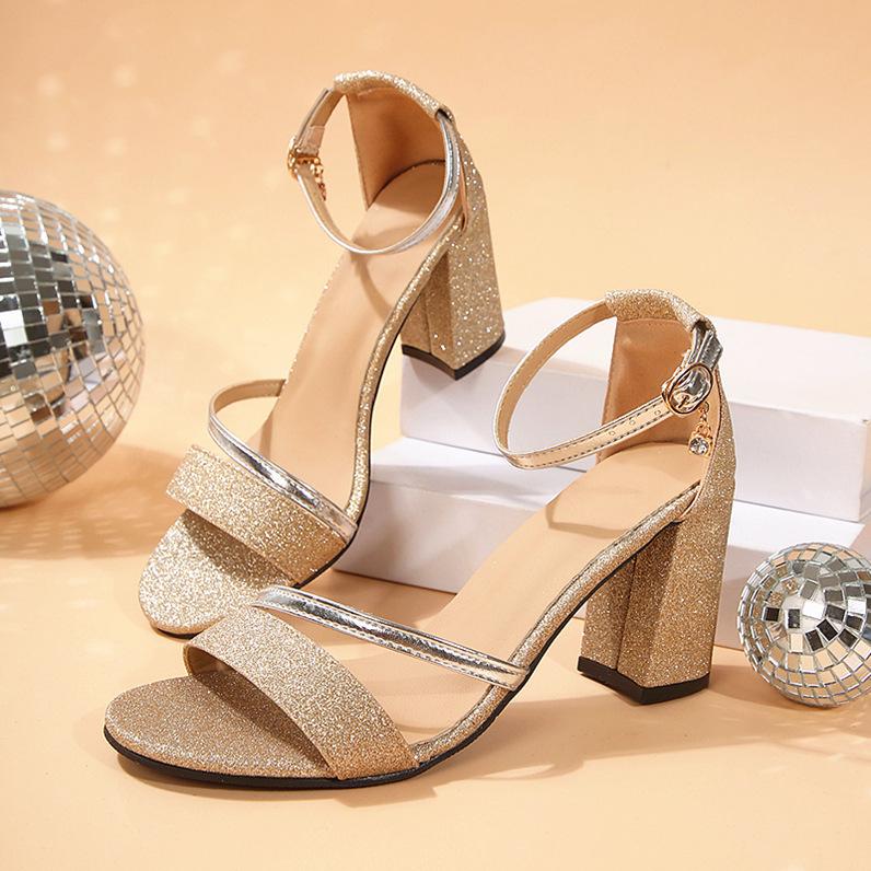 Fashion Fashion Women Sandals 2025 New Low Heels Casual Shoes Woman Sexy Open Toe Summer Square Female Ankle Strap Cover Sandals Women