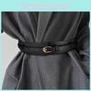Womens Elegant Pu Leather Belt Alloy Pin Buckle Fashion Waist Strap Suitable For Work And Leisure