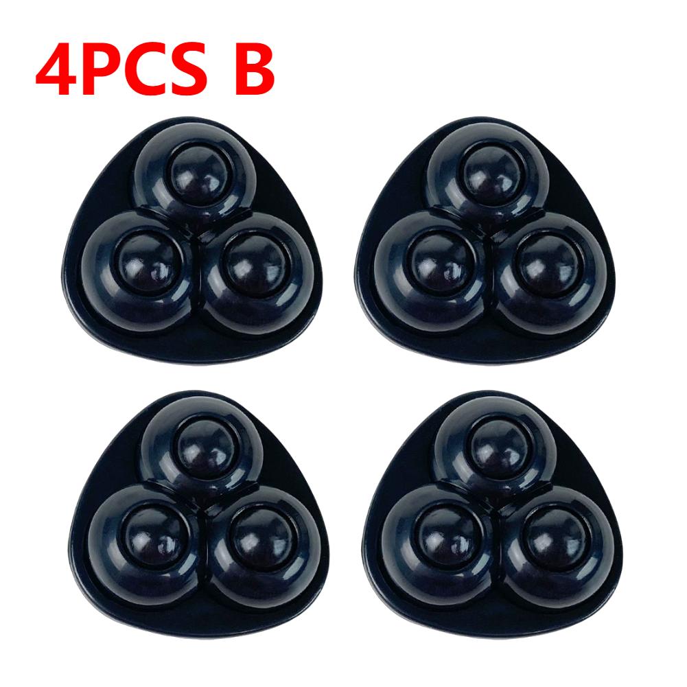 4/8Pcs Self-Adhesive Universal Wheel Mute 3 Beads Pulley Bearing For Furniture Storage Box Bedside Table Caster Move Tools