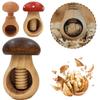 Creative Mushroom Shape Nutcracker Wooden Walnut Opener Walnut & Hard Shell Nut Opener Tool Multi-function Kitchen Tool