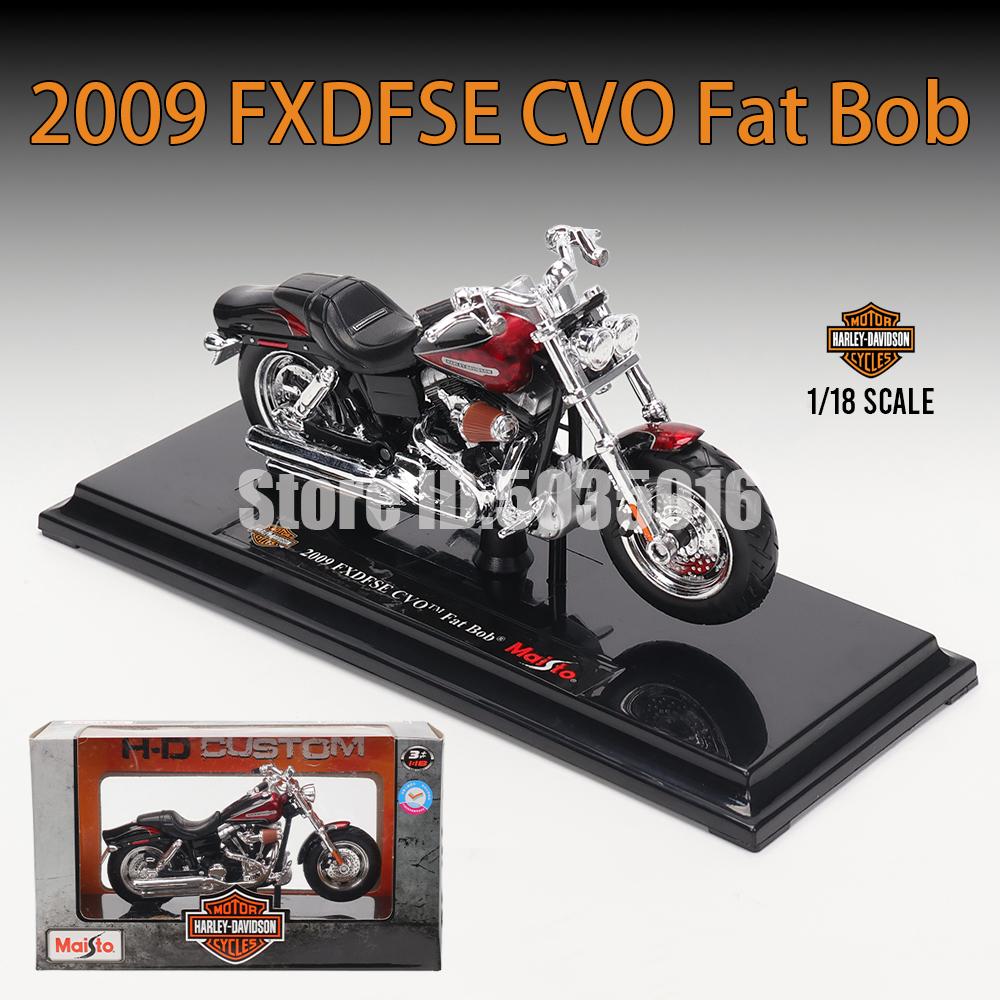 Maisto 1:18 Harley-Davidson Motorcycle 2022 Road King 2022 Fat Bob 114 Alloy Motorcycle Model Toy Car Collection