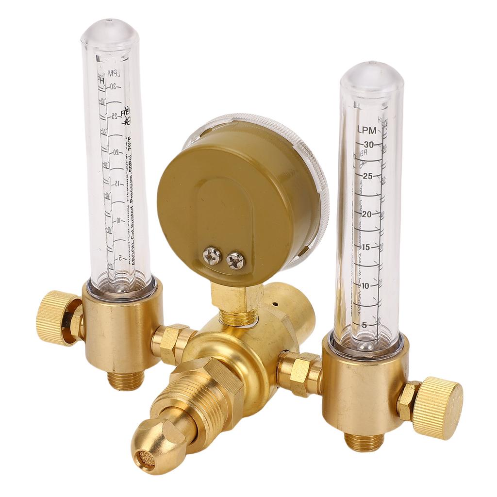 Argon Regulator Flowmeter Double Output 060CFH 04500PSI CGA580 Inlet Argon Flowmeter Gas