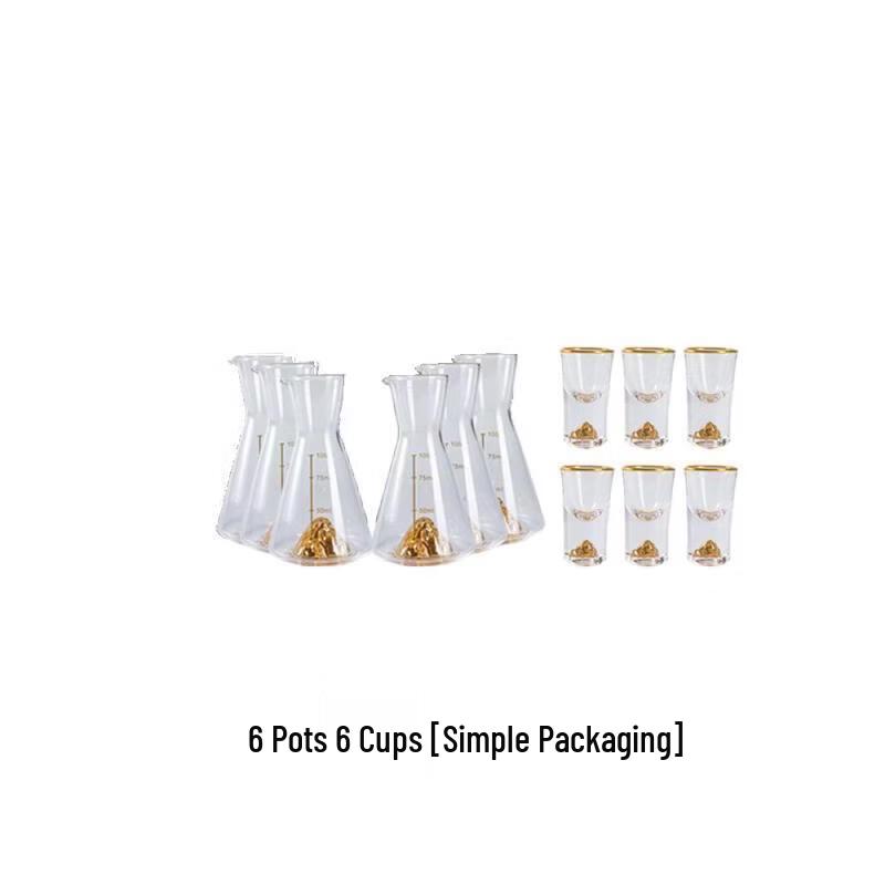 Shangqi Jinshan Waist-Tightening Glass Baijiu Set