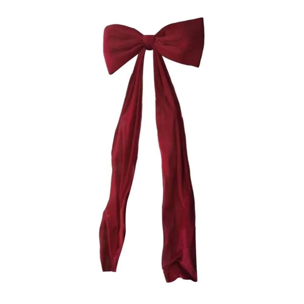 Elegant Large Christmas Bowknot 50x180cm Extra Large Xmas Tree Topper Bows Satin Red/White Christmas Decorative Bow