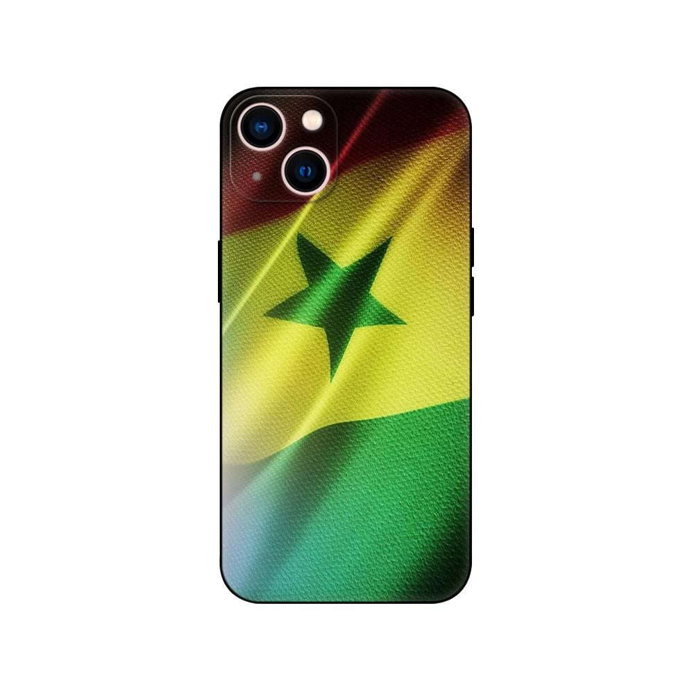 Black Tpu Case For OPPO A16 A16S A55 A94 F17 F19 Pro Reno 4 5 Lite 6 4G 5G senegal flag