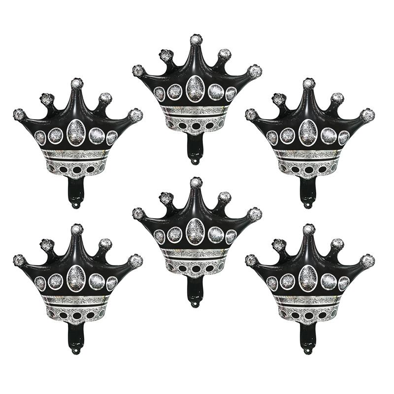 

6 шт. Корона Золотой Розовый Черный Шар Детский Свадебный Украшение Вечеринки День Рождения Украшение Вечеринки Алюминиевый Шар Other