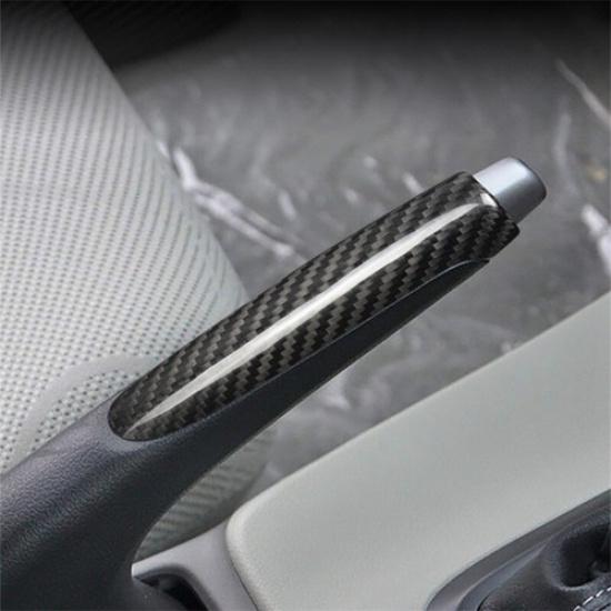 Hard Carbon Fiber Interior Hand Brake Cover Kit For Honda Civic 9th 2012-2015