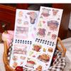 18 Sheets/book Vintage Lifestyle Dual-Material Coil Sticker Book Hand Account Backgrounds Stickers Greeting Card DIY Decorative