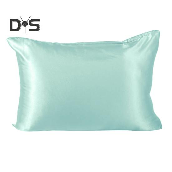Faux Silk Pillowcase Glossy Cooling Pillow Cover Standard Size 20" X 26" Solid Color Smooth Pillow Cover for Hair And Skin