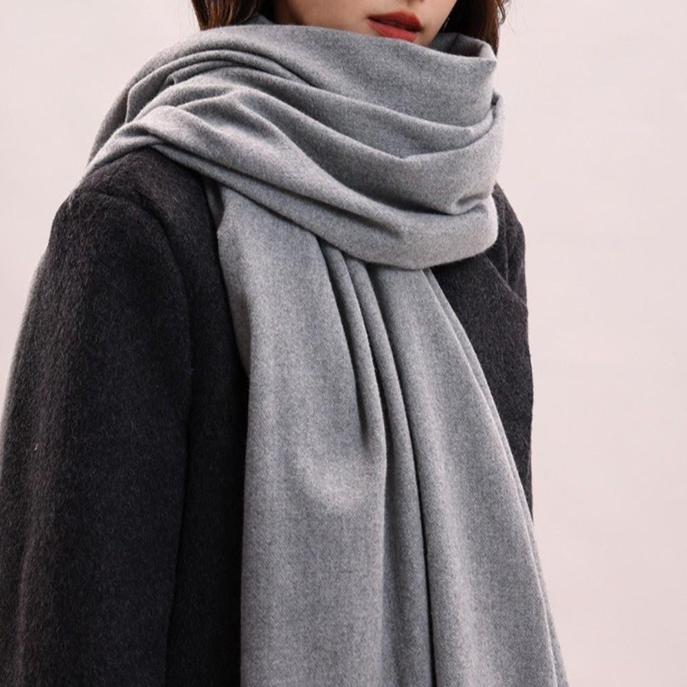 Korean Style Long Wool Scarf Tassel Women Shawl Elegant Winter Neckerchief Women/Male