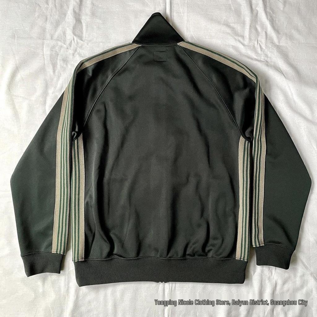 Chaqueta Deportiva con Cremallera Bordada de Mariposas, Cuello Alto Retro Trendy FOG para Hombres y Mujeres