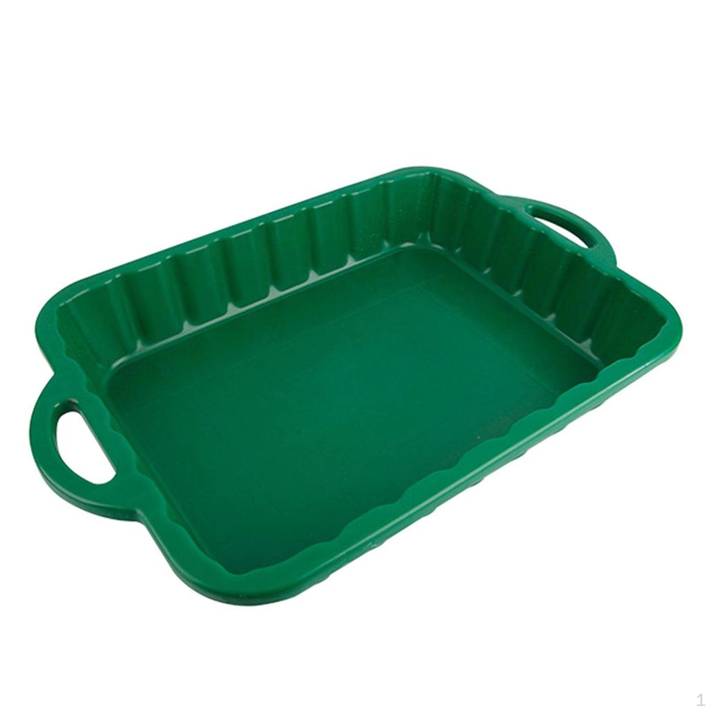 Oil Drain Pan Container Rectangle Universal Auto Repair Tool Leakproof Portable Motor