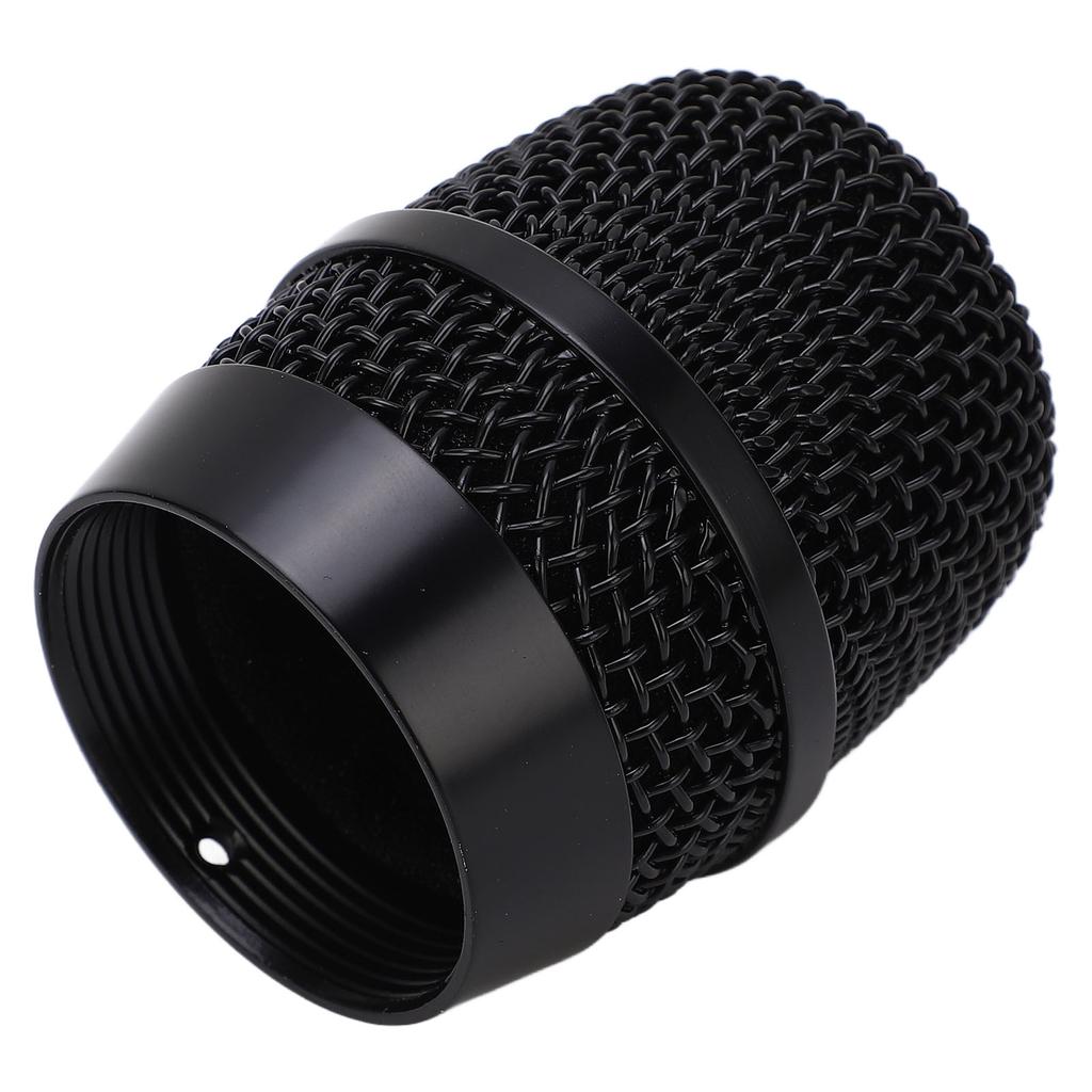 Microphone Grill with Mic Windscreen Cotton Microphone Grille Ball Head Replacement for BBS666 Black