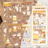 6 Transparent Ins Autumn Story Sticker Pack Waterproof Transparent PET Hand Account Decorative Guitar Notebook
