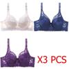 Plus Size 80B-105D Women Embroidery Bra Anti-sag Gathered Bra Underwire Breathing Adjustable Bra Push-up Bras
