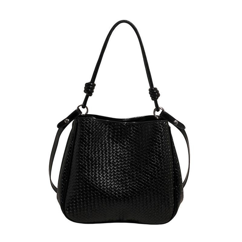 

Niche retro high-texture bowling bag new large-capacity shoulder underarm bag versatile portable neutral bag чёрный