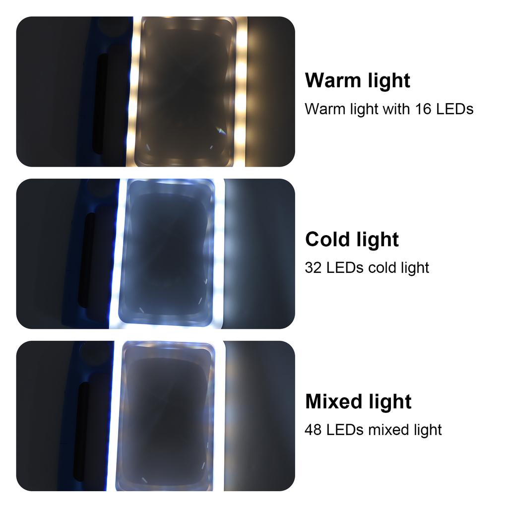 Handheld Magnifying Glass with Light 5X 10X Rectangle Reading Illuminated Magnifier Three Gears Adjustable with Ergonomic Handle