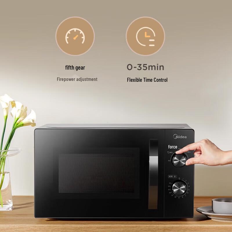 Midea Compact Microwave: Multi-functional, Even Heat, Fast Heating, Easy Operation, Flexible Timing.