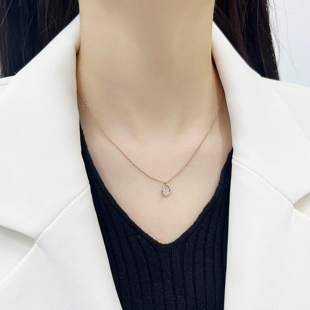 Dieuamour 14Kgp Hebe Necklace Rose Gold