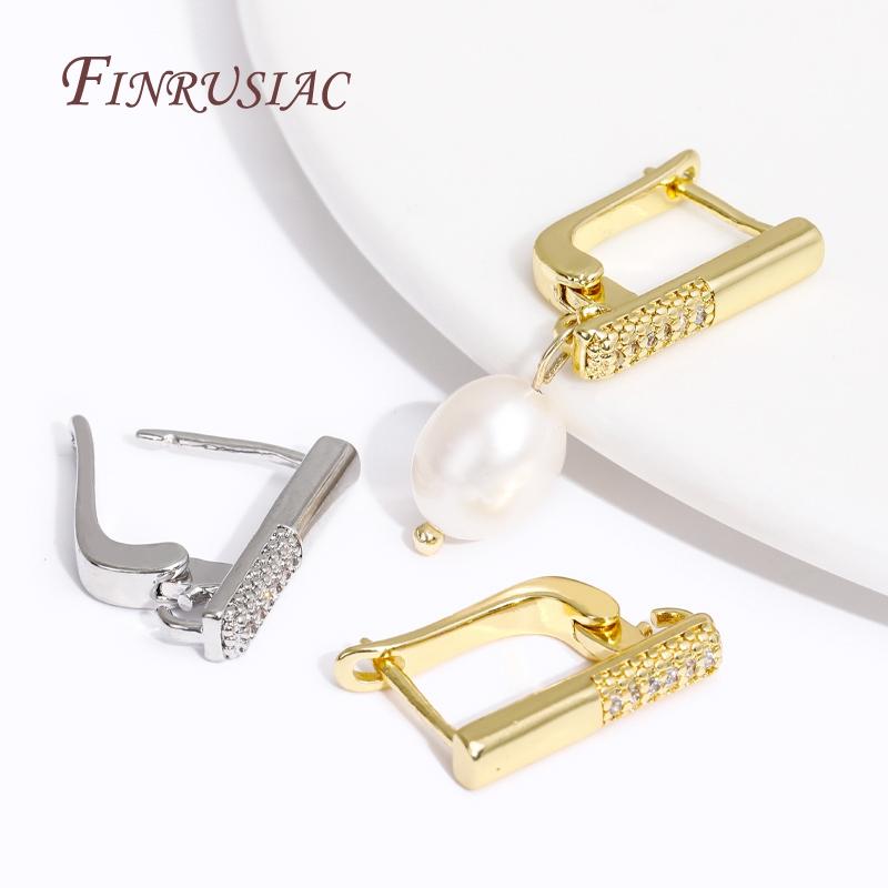 Earring Hooks Shvenzy Accessories 18K Real Gold Plated Basic Earwires Fasteners For DIY Fashion Women Earrings Making Findings