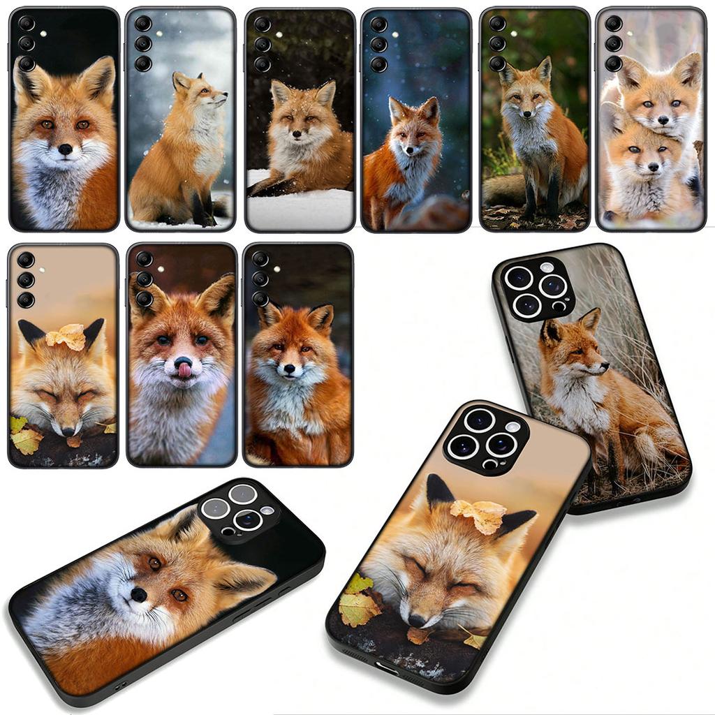 for Samsung Galaxy A36 A17 A26 A07 A35 A54 A53 A13 A33 A34 S8 S9 S20 S21 FE S10 Plus Phone Cover Case Fox Casing