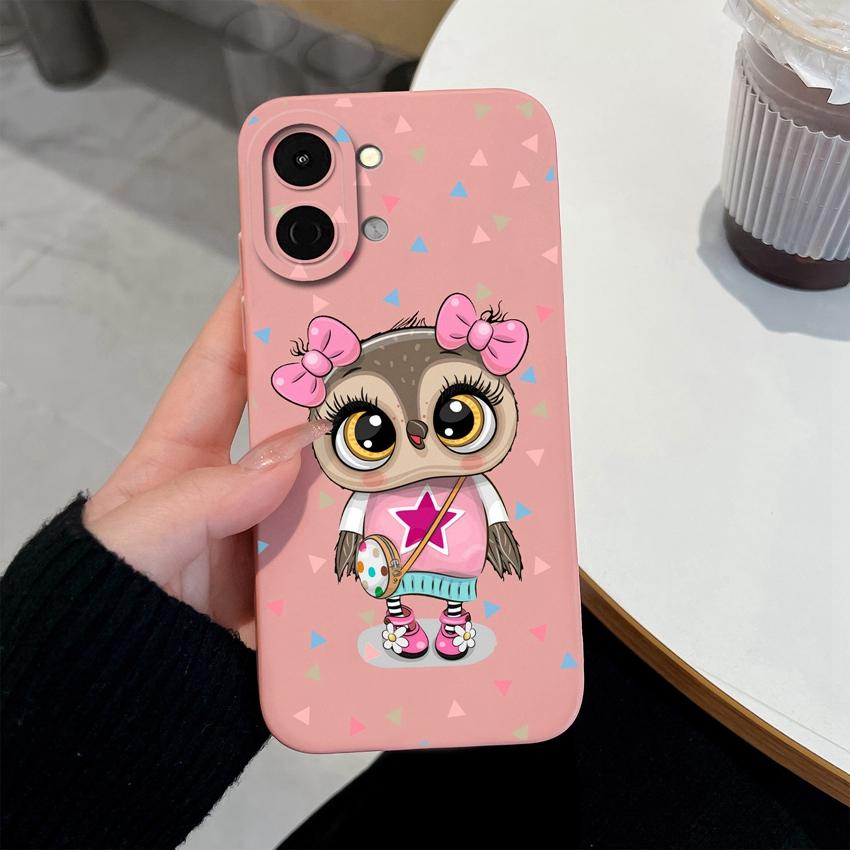 For Tecno Spark Go 3 2 1S Case Spark 30 40 40C Cover Pova 7 Pro Neo Ultra Phone Bags Cute Owl Cat Soft Liquid Silicone Anti Drop Shell For Tecno Cases