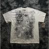 2000s Graphic T-Shirt Mens Large Grunge Wings New Fashion Style Couple Tops