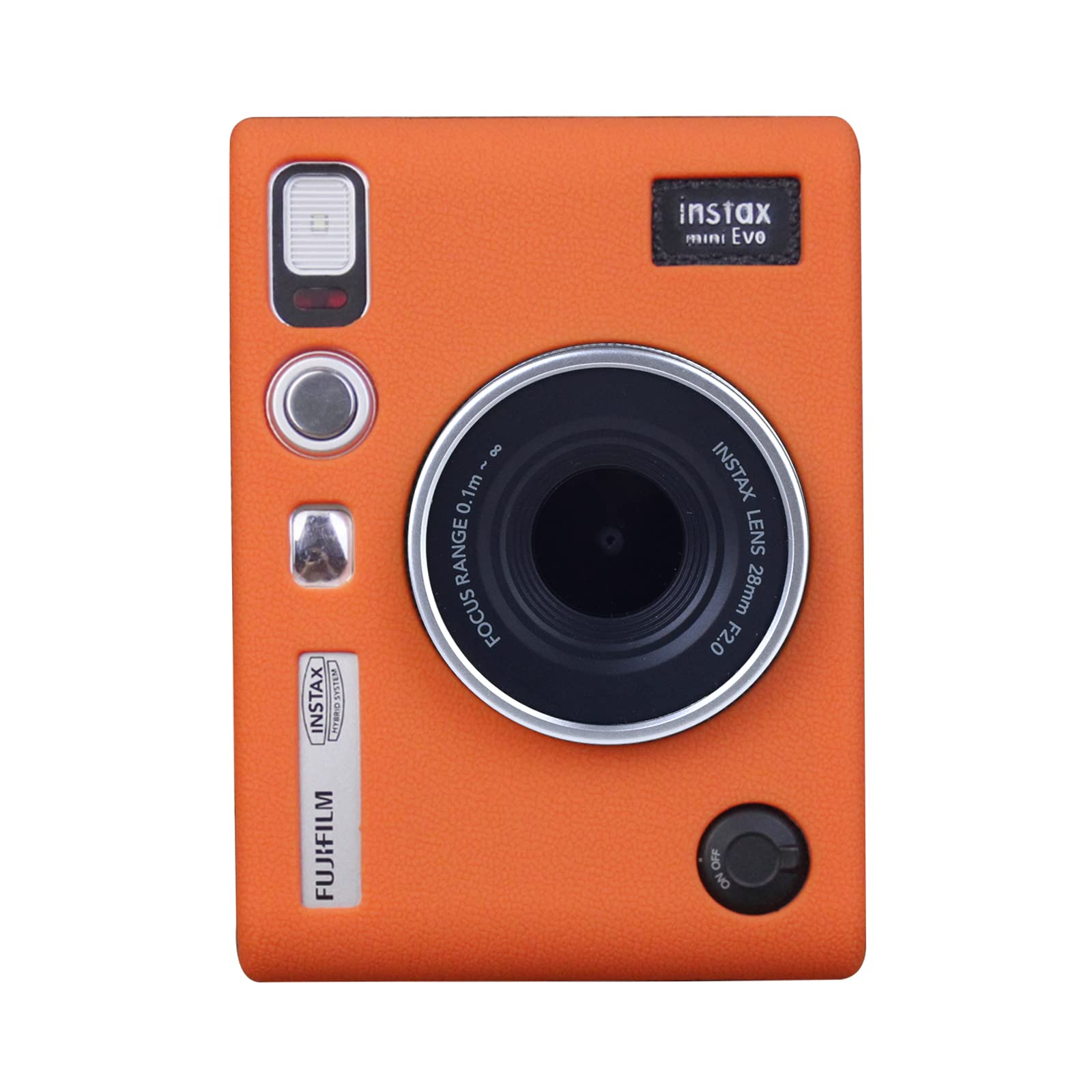 

HIYQIN Instax Mini Evo Case, Silicone Travel Case, Shockproof, Protective Cover for Fujifilm Instax Mini Evo (Orange)