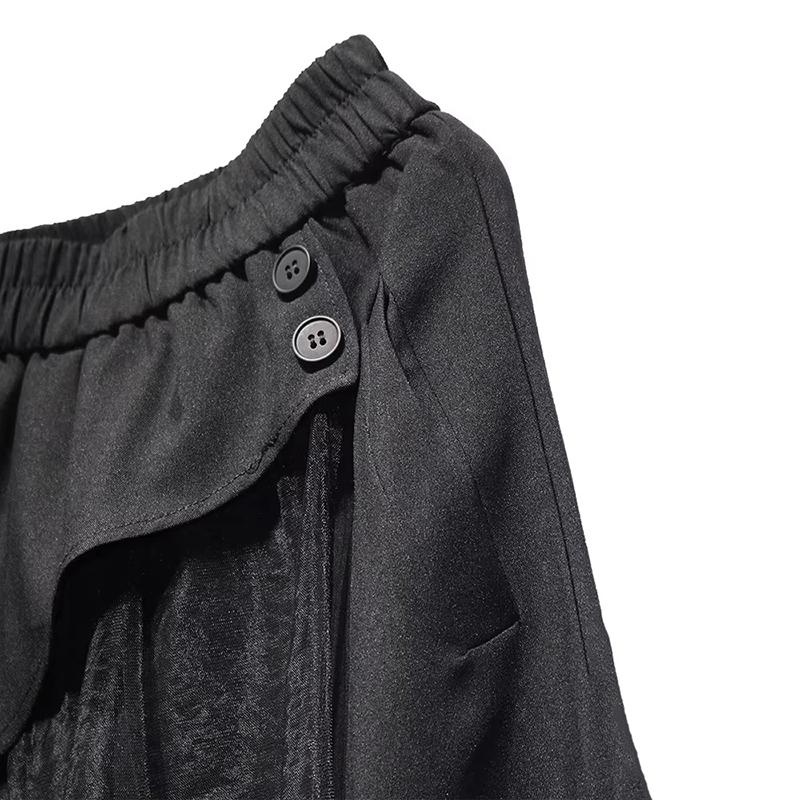 XITAO Patchwork Mesh Elastic Waist Female Pant ZMY1343