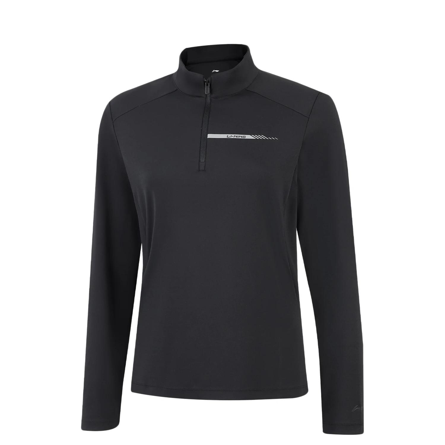 

Li-Ning Серия групповых покупок Воротник-стойка Удобная Повседневная Простая Универсальная Футболка с надписью и длинным рукавом Женская футболка ATLV308-1 XXL