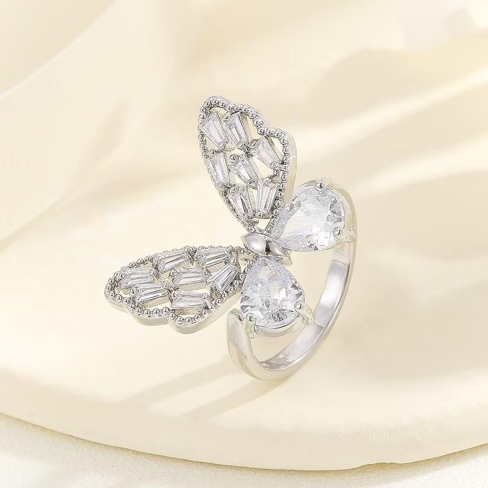 Four-leaf Clover Ring - High-end Butterfly Leaf Open Ring for Women