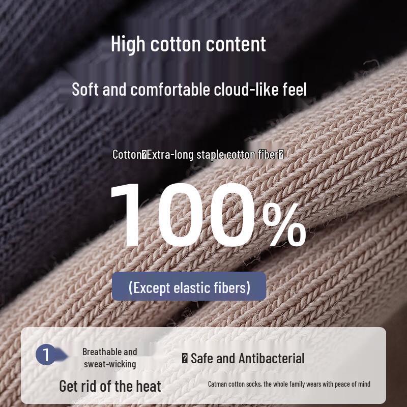 MaoRen Herren 100% Baumwolle Anti-Geruch Bestickte Knöchelsocken (5 Paare)