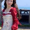 Chinese Style Floral Dress Women's Long Dress