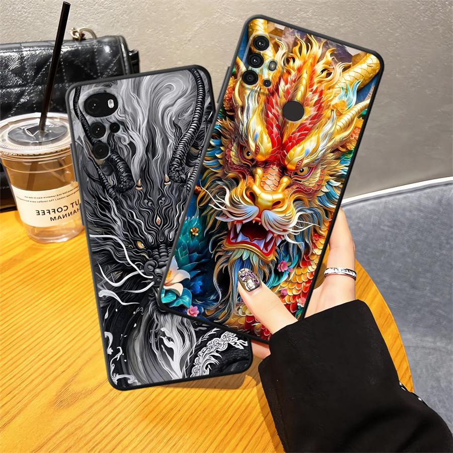 Phone Cover Case for Motorola Moto G53 G30 G50 G52 G71 G32 G51 G73 G60s G22 Edge40 Edge 20 Pro 30 Lite Cool Dragon