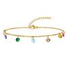 Charms Cubic Zirconia  Anklet Bracelet On Leg  for Women, Summer CZ Foot Chain, Elegant Delicate Beach Holiday Gift