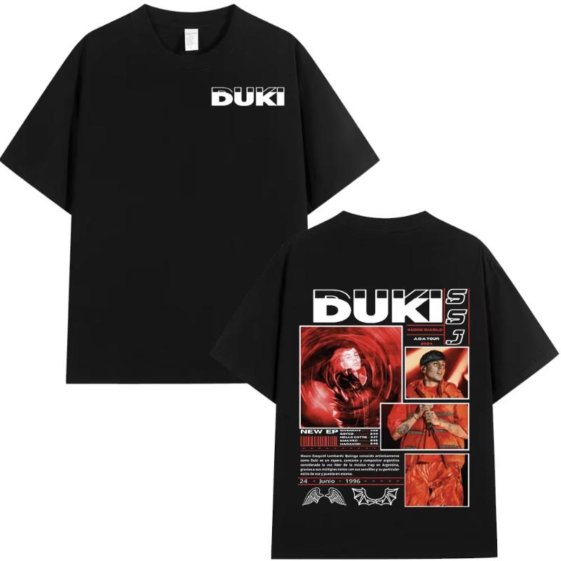 Rapper Duki ADA Tour Merch Tshirt Unisexs Women Clothing Cotton Cozy Oversized Tshirts Hip Hop Short Sleeve T Shirts Streetwear