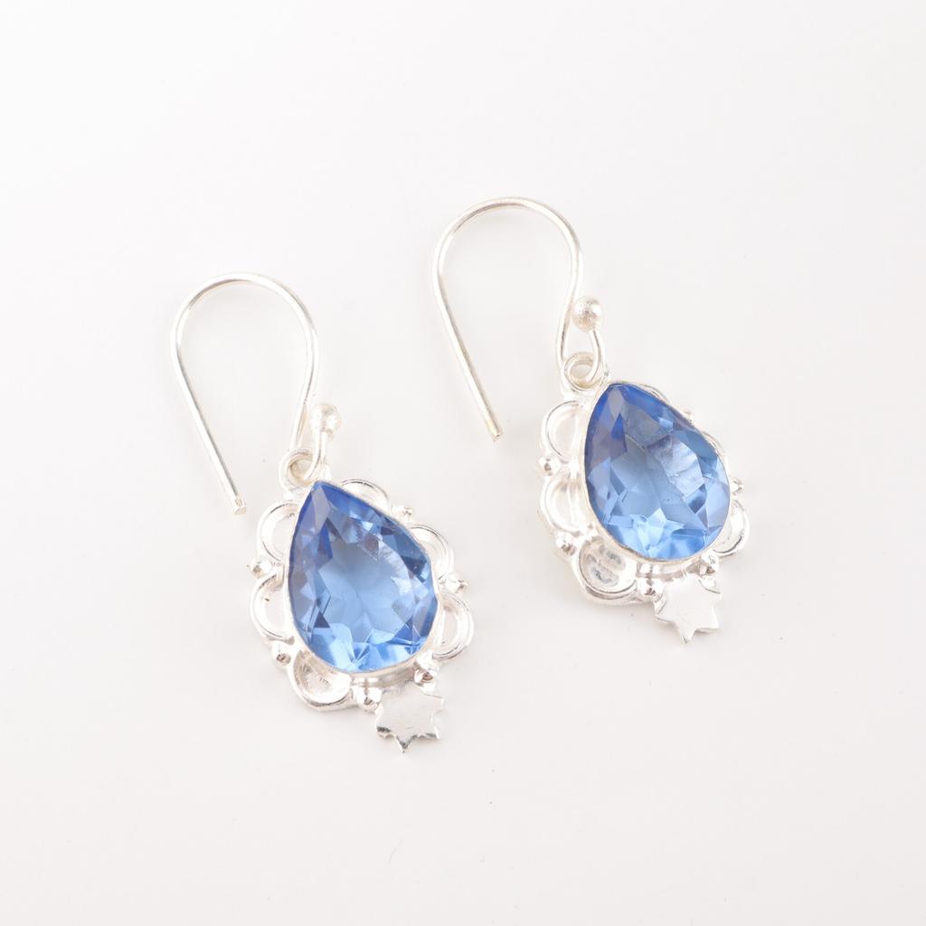 Tanzanite Gemstone 925 Sterling Silver Earrings Statement Jewelry Gift For Her EE-163-4