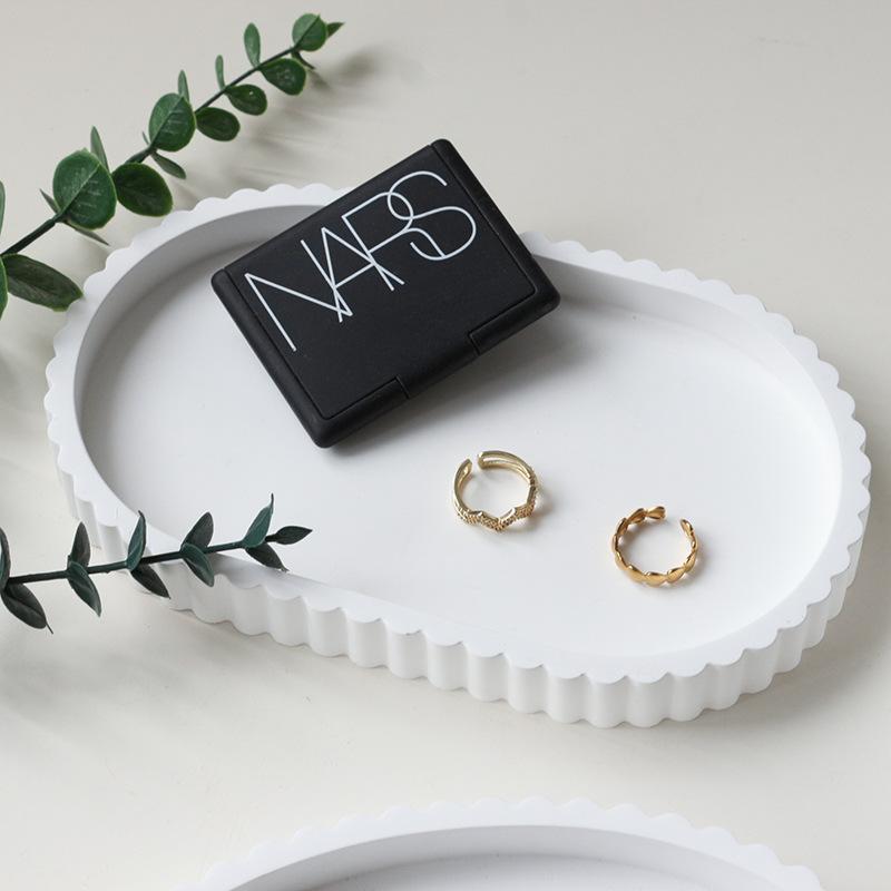 Gypsum Jewelry Showcase Tray Exquisite Jewellery Storage Pallet Jewelers Bracelet Displays Salver Live Pictures Display Props