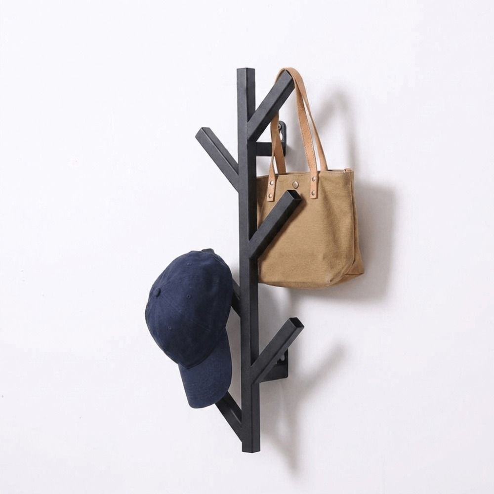Metal Hat Rack Wall Mount Clothes Hanger Rack Universal Coat Rack  Bedroom