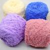 3pcs Soft Polyester Chenille Yarn 100% Pure Thick Cozy for DIY Knitting and Crocheting Ideal for Scarves Sweaters Blankets Light Purple/Yellow/Pink