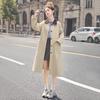 Women's Retro Color Block Trench Coat