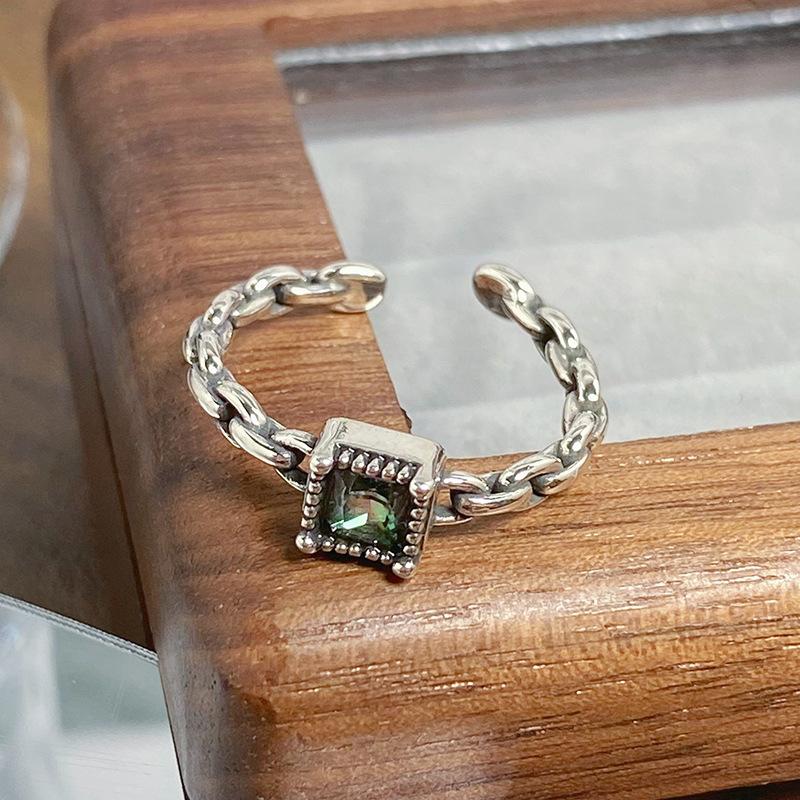 [Collection Of Old Sites] Graffiti Retro Personalized Retro Open Ring Punk Hip Hop Niche Unique Stacked Ring