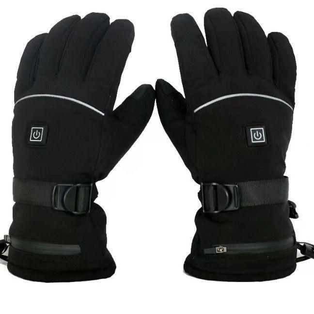 

Зимние горнолыжные перчатки с электроподогревом — с сенсорным экраном, ветрозащитные, водонепроницаемые, утепленные для езды на мотоцикле One Size