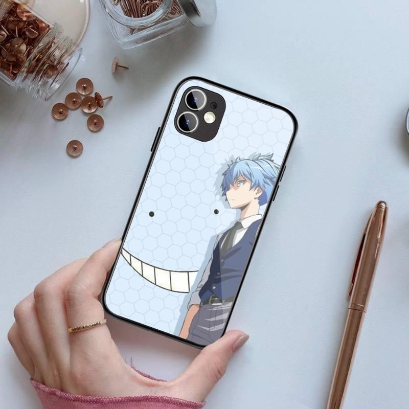 Assassination Classroom Phone Case For IPhone 14 13 12 11 XS X 8 7 6 Plus Mini Pro Max SE 2022 Black PC TPU Glass Phone Cover